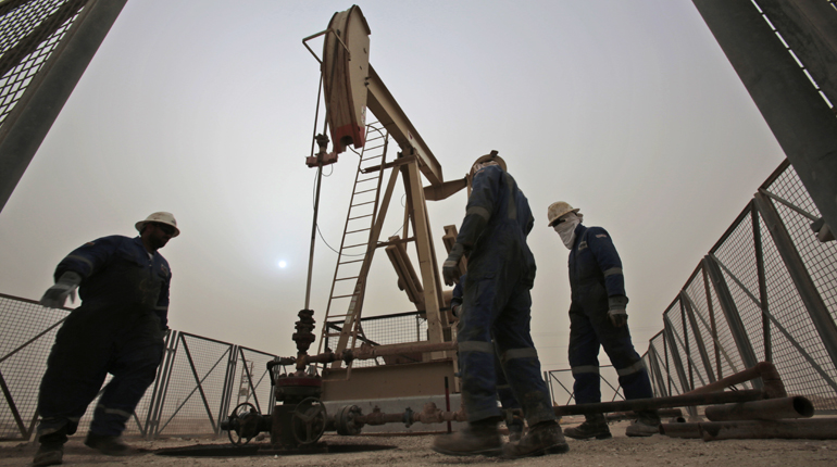 An oil pump in Bahrain. The country is looking to secure financing for an LNG terminal. (PA)