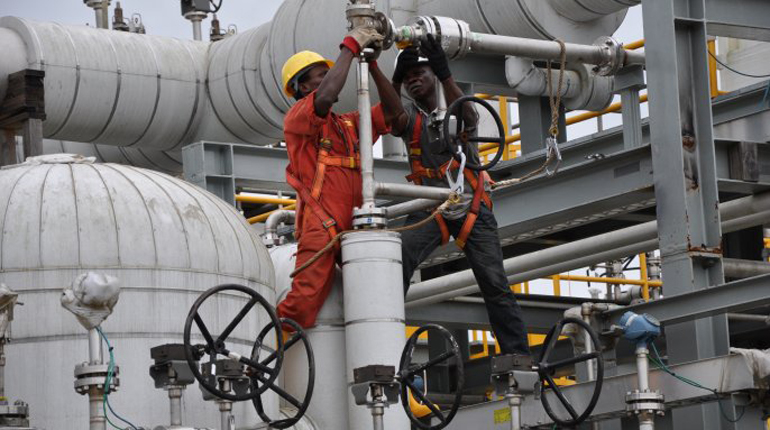 Work at Nigeria’s Greenville LNG plant. (Greenville LNG)