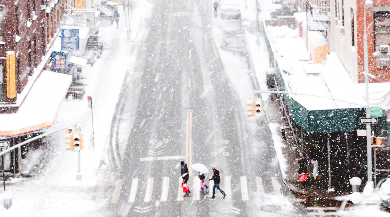 Winter in Chinatown, New York