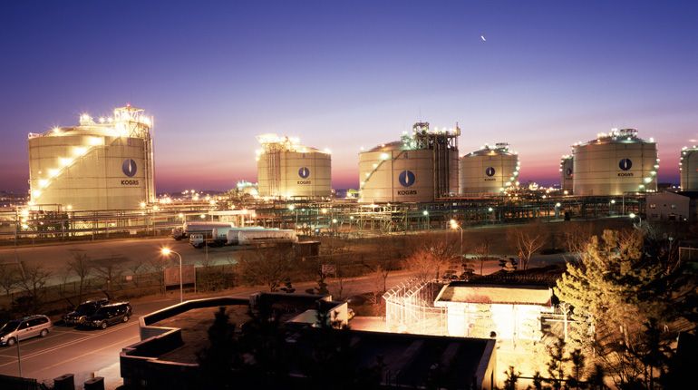 An LNG terminal in South Korea.