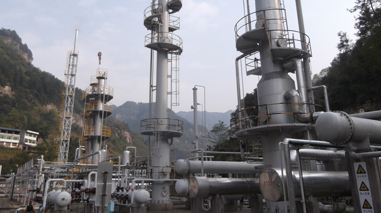 Sinopec's Lichuan gas processing plant in Hubei province.