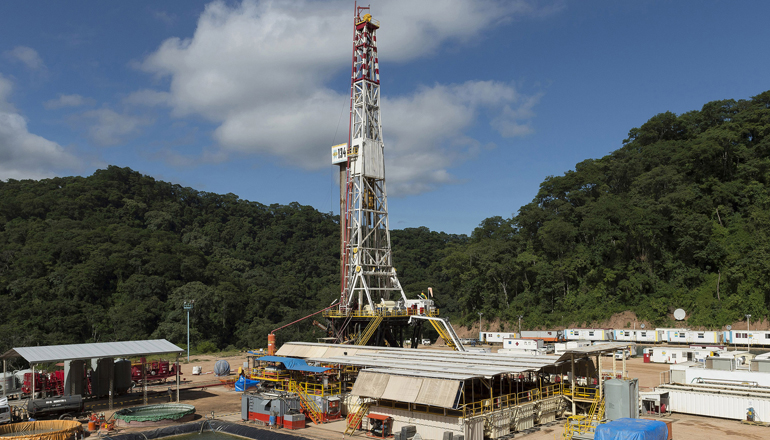 Gazprom rig in Bolivia