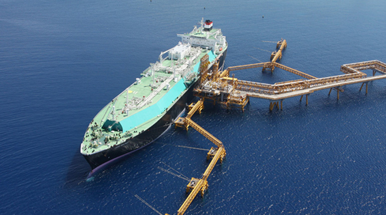 An LNG carrier at Balhaf.