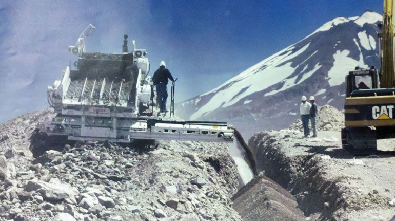 Work on the GasAndes Pipeline in the Argentine Andes