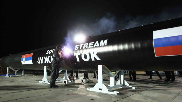 Construction of the Serbian section of South Stream. The project has now been abandoned in favour of a pipeline through Turkey. (Gazprom)
