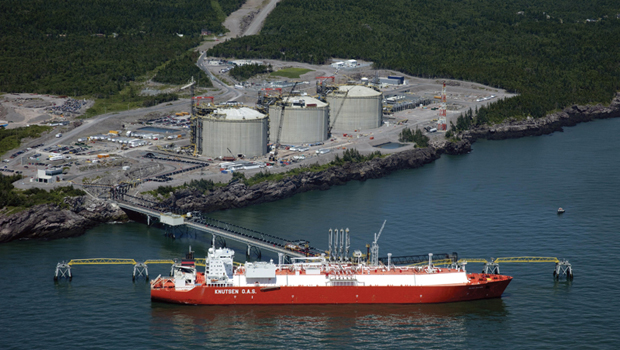 Canaport LNG terminal, Canada. Numerous challenges mean the future looks bleak for Canada’s LNG export projects – which could mean a boost in demand for supplies of the fuel from the US. (Repsol)