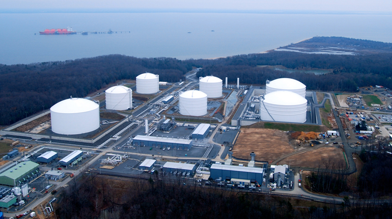 Cove Point LNG. The Henry Hub futures strip provides subtle clues about the market’s expectations of US LNG export levels. (Dominion Energy)