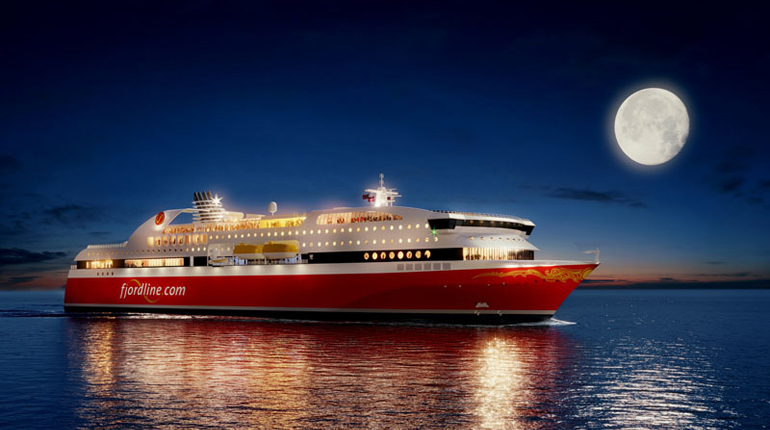 LNG-fuelled cruise ship. The EU is trying to speed up the process by developing the marine fuel supply infrastructure. (Bergen-lines)