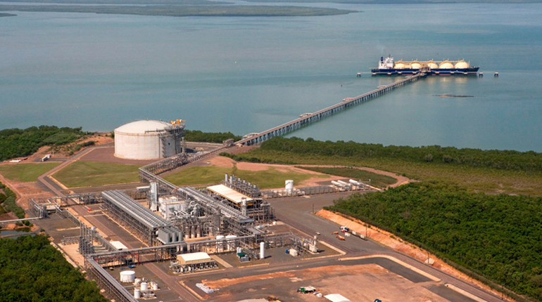 Darwin LNG plant, Australia. The world faces a glut of LNG coming to market over the next 10 years. (Conoco)