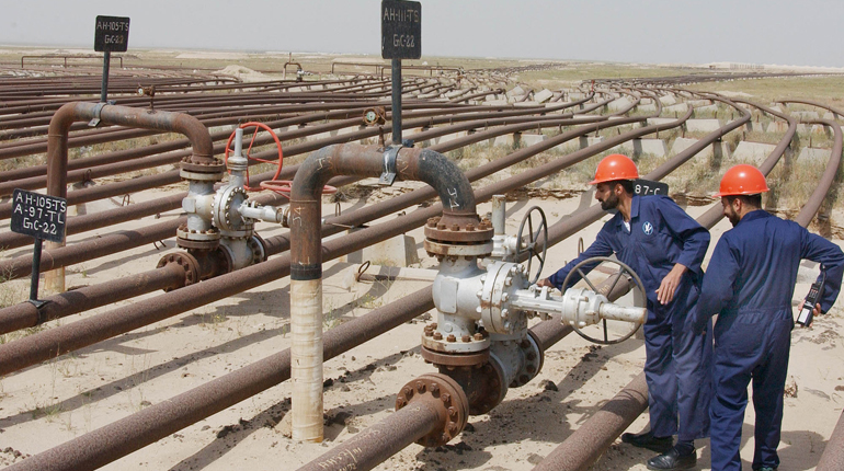 Kuwait oilfield. The latest drop in oil prices is making gas more competitive against fuels such as coal, and COP21 may give it a further boost. (PA)