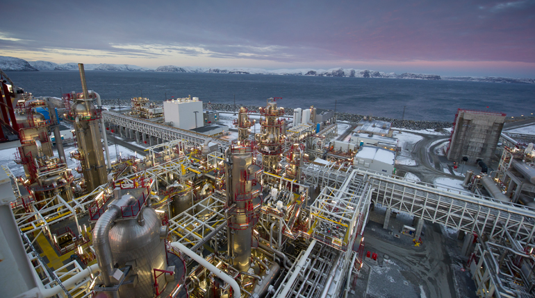 Melkøya Snøhvit LNG-plant, Norway. With strong piped supplies expected to grow, the market for LNG could be limited. (Statoil)