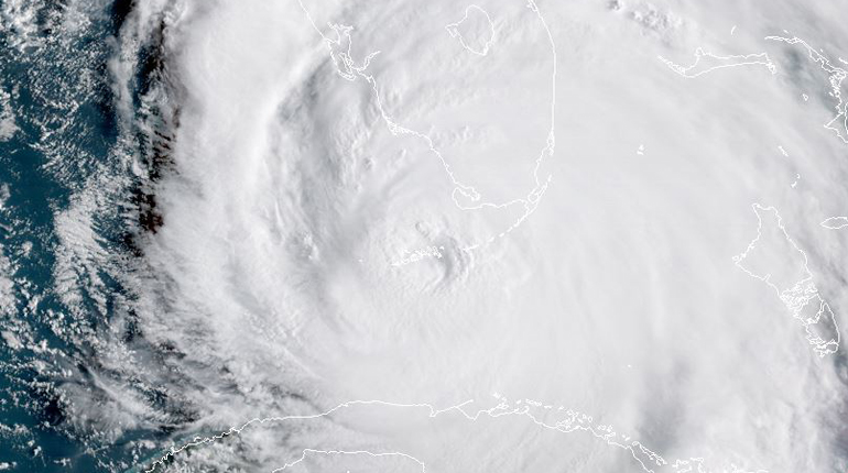Satellite imagery of Hurricane Irma's eye over the Florida Keys