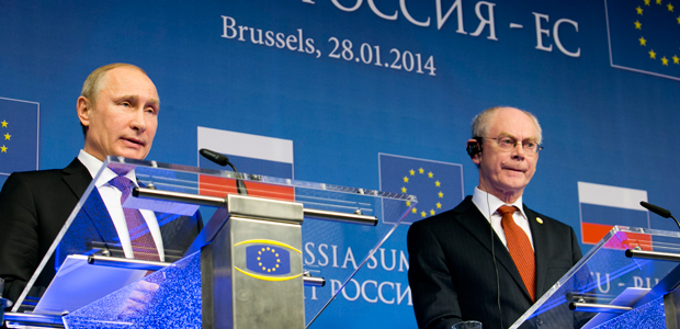 Vladimir Putin (left) and European Council President Herman van Rompuy. (EU)