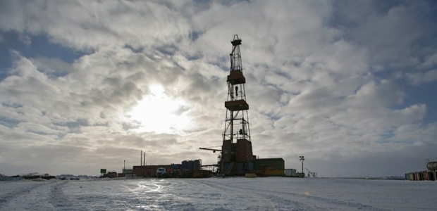 Sunrise at a Rosneft rig in the Severnaya archipelago, northern Russia. (Rosneft)