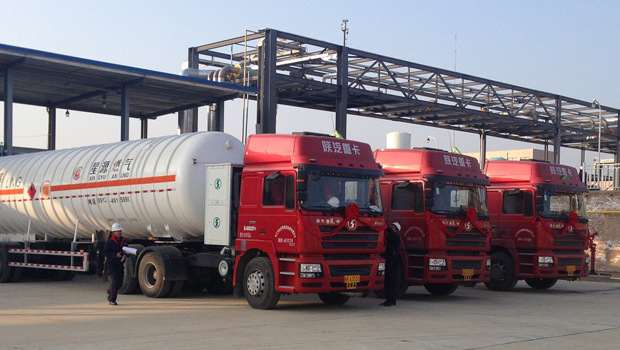 Tankers at an LNG plant in Shaanxi. LNG producers will be hard hit by the latest price rises. (Chemtex)
