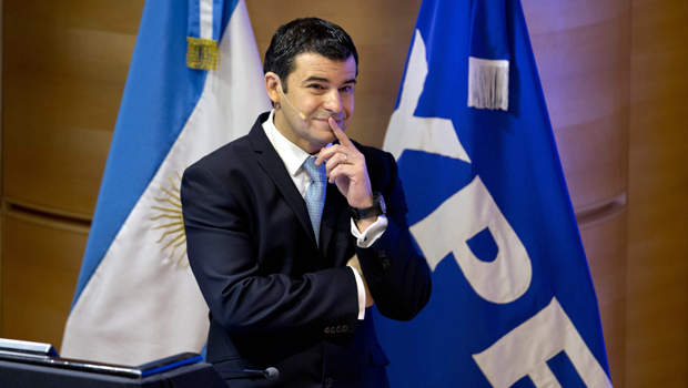 YPF CEO Miguel Galuccio at an investor meeting in 2012. YPF is seeking Chinese investment in Vaca Muerta. (PA)