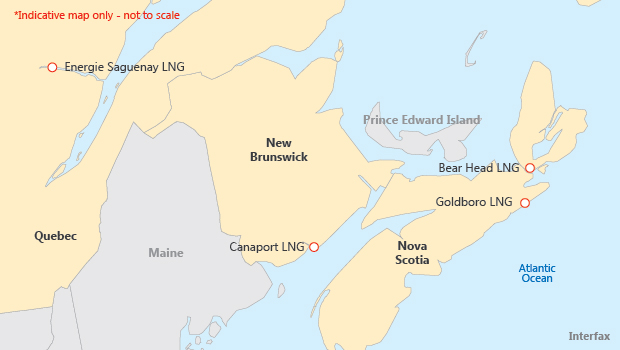 LNG projects on Canada’s east coast.