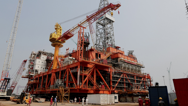 A CNOOC drilling module. The company is planning to drill more than 160 exploration wells this year. (CNOOC)