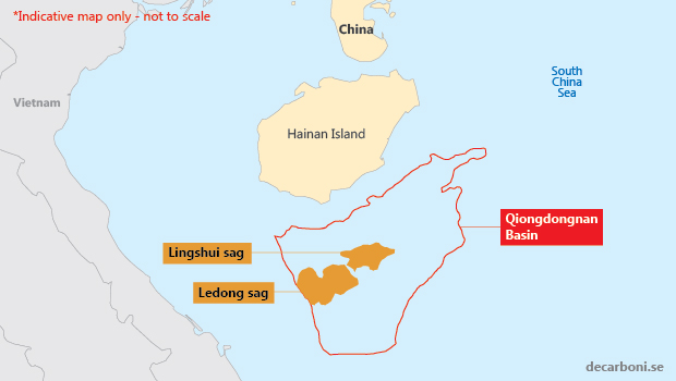 CNOOC could deploy an FLSRU in its two recent discoveries in the Qiongdongnan Basin.
