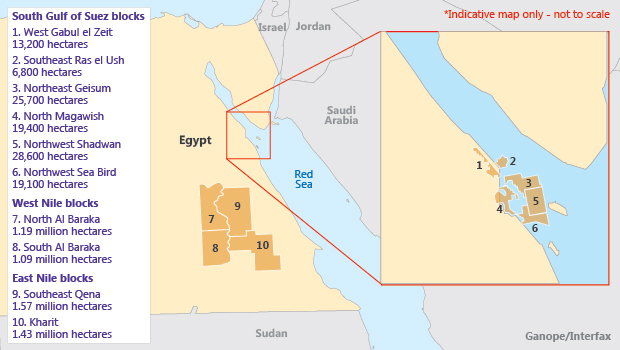 Ganope’s exploration tender, launched at the end of 2014.