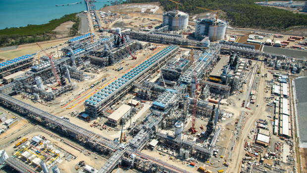 The Gladstone LNG plant. Santos is considering selling the pipeline that ships gas from the plant. (Santos)