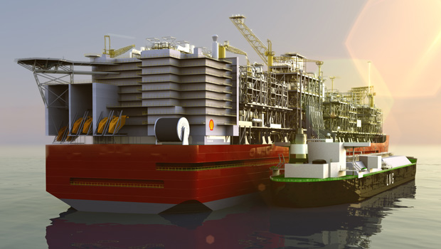 Artist’s impression of Shell’s Prelude FLNG project, which is expected to come onstream in 2017. (Shell)