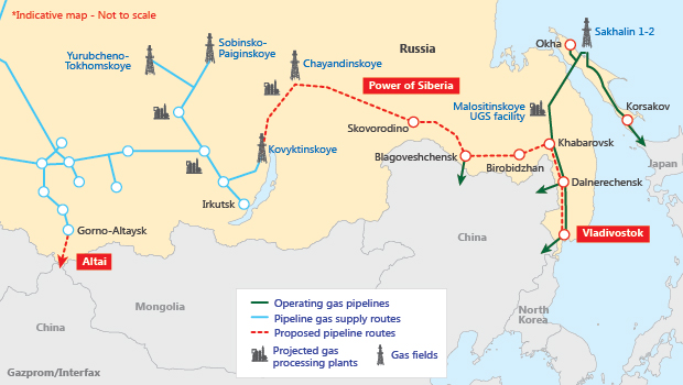 Welding the first joint of the Power of Siberia pipeline. The project could cost $55 billion. (Gazprom)