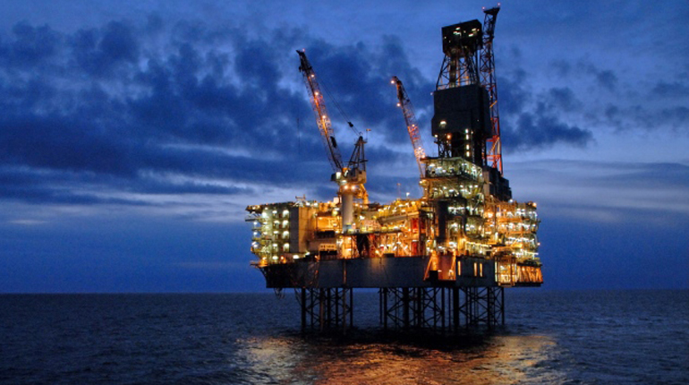 An offshore rig in the Shah Deniz field. Petronas has bought a stake in the project. (BP)