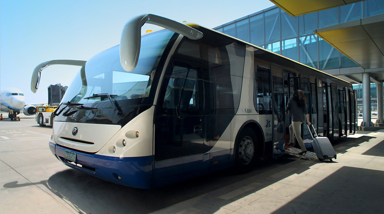 A gas-powered bus in China. The country could have as many as 11 million NGVs by 2020. (Yutong Bus)