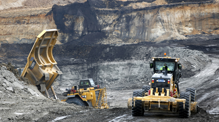 An open lignite pit near Mississippi Power's Kemper County energy facility. Coal is under mounting pressure as a power source. (PA)