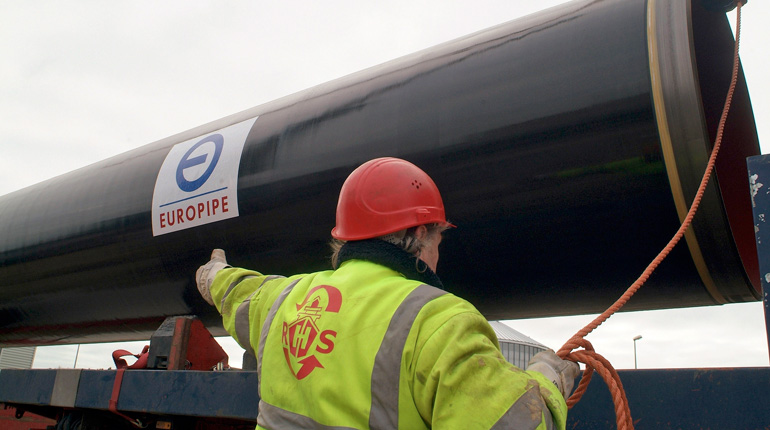 OPAL under construction in 2008. Yanovsky said an agreement was reached on the pipeline in 2013. (PA)