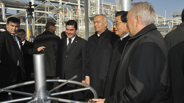 The inauguration of the Central Asia-China Gas Pipeline in 2009. TAPI will likely face significant obstacles. (PA)