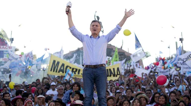Argentinian presidential candidate Mauricio Macri, who could probably use a drink once his campaign’s over. (PA)