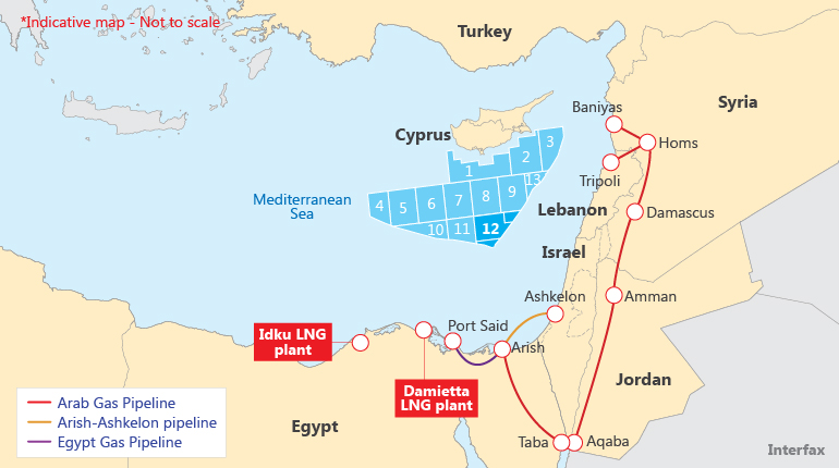 The Cypriot government is looking at the possibility of exporting Aphrodite gas via Egypt.