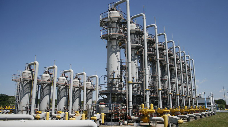 A compressor station in Ukraine. TrailStone is one of the first private firms to be chosen to provide gas to Ukrainian consumers. (Naftogaz)