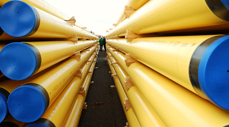 Sections of pipeline in Lithuania. The country has built a new supply corridor to its neighbour Latvia. (Lietuvos Dujos)