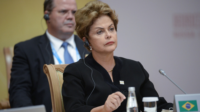 Brazil’s President Dilma Rousseff is facing impeachment over corruption at Petrobras. (BRICS, Host Photo Agency)