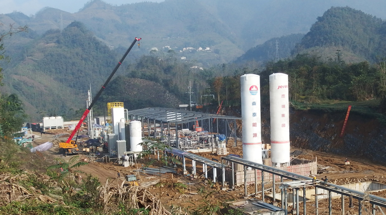 A Chinese shale gas liquefaction plant. The country looks set to miss its shale output target. (Jereh Oilfield Services)
