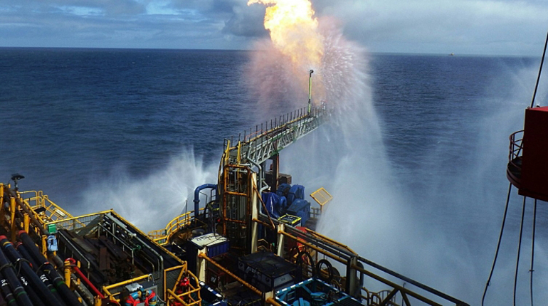 Previous flaring from the Corrib field. The latest flare may have breached Shell’s pollution licence. (Shell E&P)