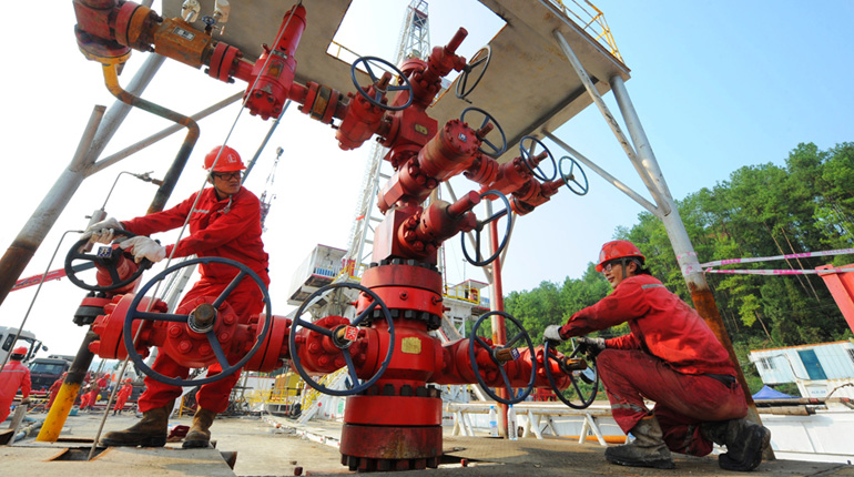 Work under way at Fuling’s first phase. The second phase will double production capacity to 10 bcm/y. (Sinopec)