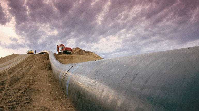 A pipeline in Algeria. The country’s gas exports have fallen and domestic demand has risen. (Saipem)