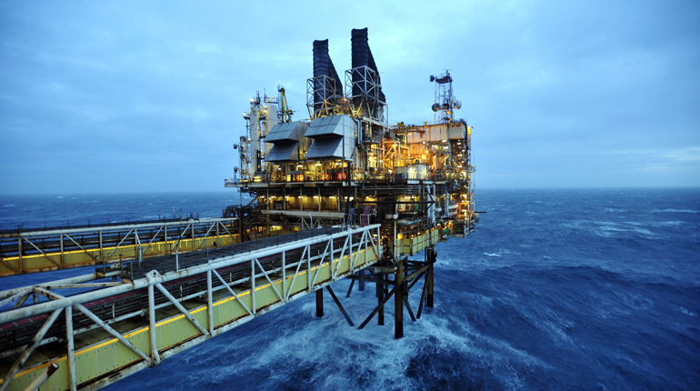 BP's ETAP platform in the UK North Sea. The company is resetting its strategy in line with lower prices. (PA)