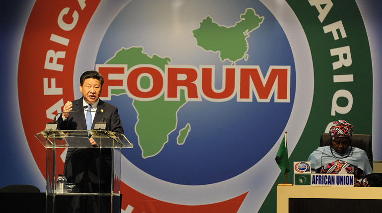 Chinese President Xi Jinping at the China-Africa summit in Johannesburg, South Africa, in December 2015. (PA)