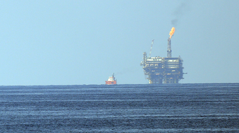 Eni’s Bouri oil terminal, offshore Libya. The company plans to sell $7.9 billion of assets by 2019. (PA)