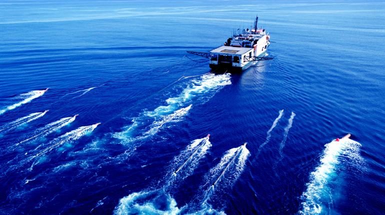 Seismic survey work for Woodside. The company has renewed its Browse leases until 2020. (Woodside)