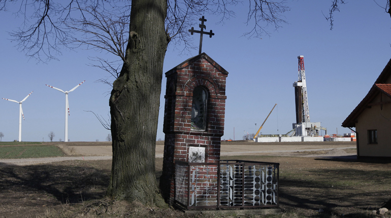 A Talisman shale site in Poland, 2012. Polish shale may not be long for this world. (PA)