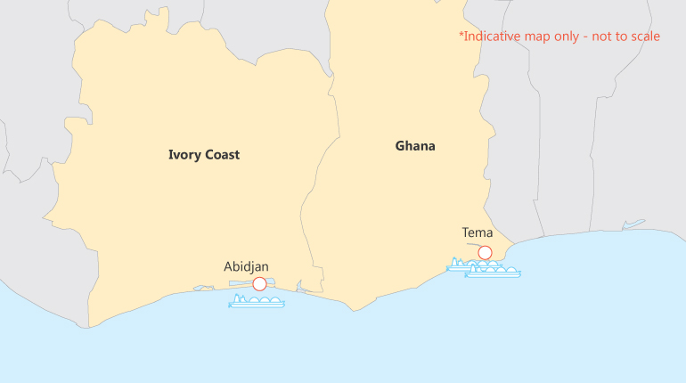 FSRU projects planned for Ghana and Ivory Coast.