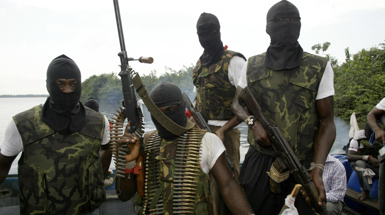 Members of MEND in 2010. The NDA are suspected to be a younger generation of militants. (PA)