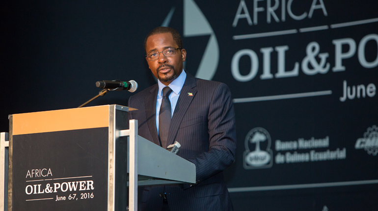 Gabriel Obiang Lima, Equatorial Guinea’s energy minister, announcing the bidding round. (Africa Oil & Power)