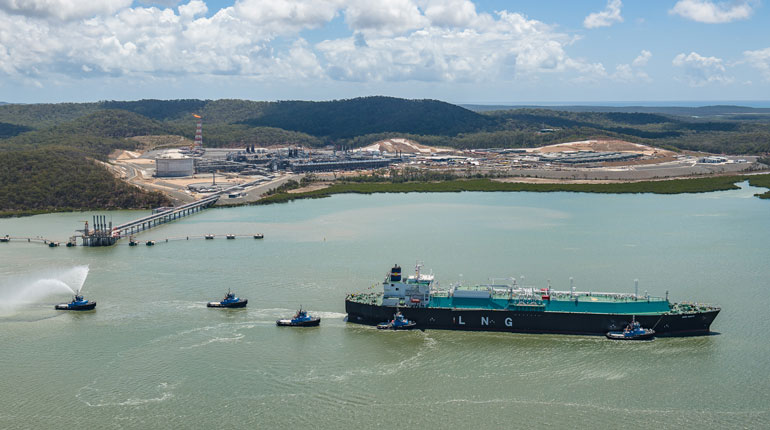 The operators of the three LNG projects on Curtis Island are looking to cut costs. (Santos)